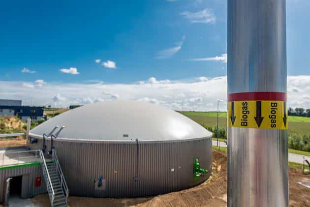 Biogas plant - wet fermentation plant.